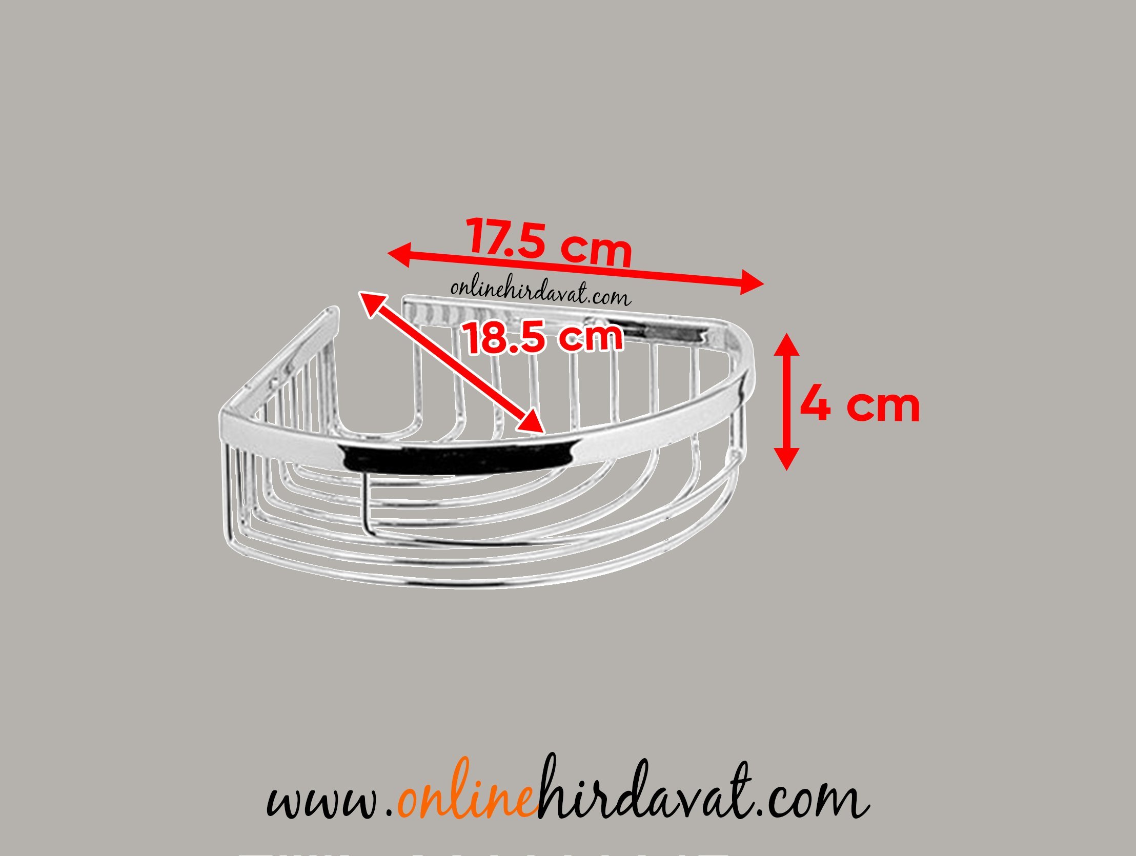 Duxxa Oval Krom Süngerlik ve Şampuanlık 19 x 19 cm Online Hırdavat